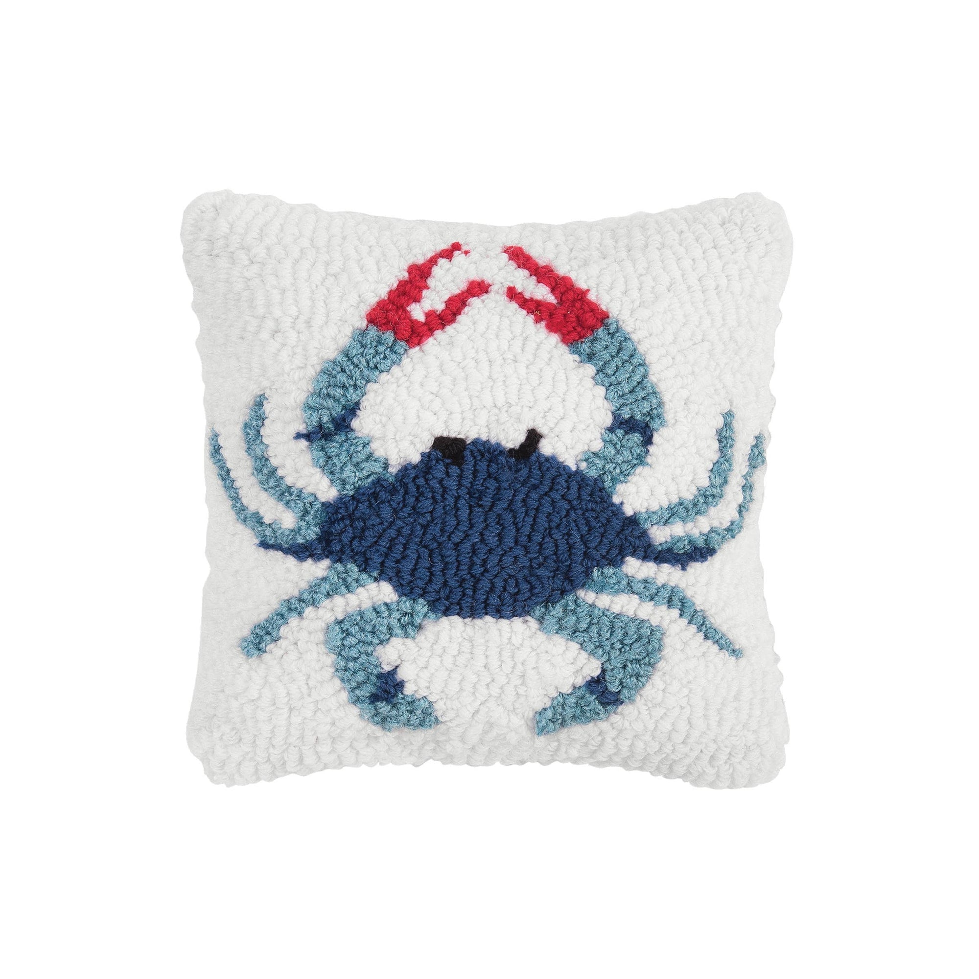 Coastal Blue Crab Throw Pillow "AS IS"