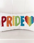 Rainbow Heart Hooked Pillow