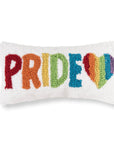 Rainbow Heart Hooked Pillow