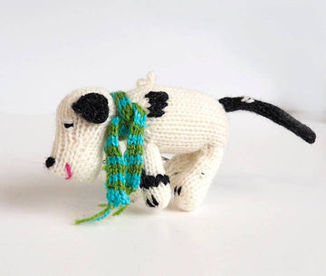 Hand-knit Dog Ornament