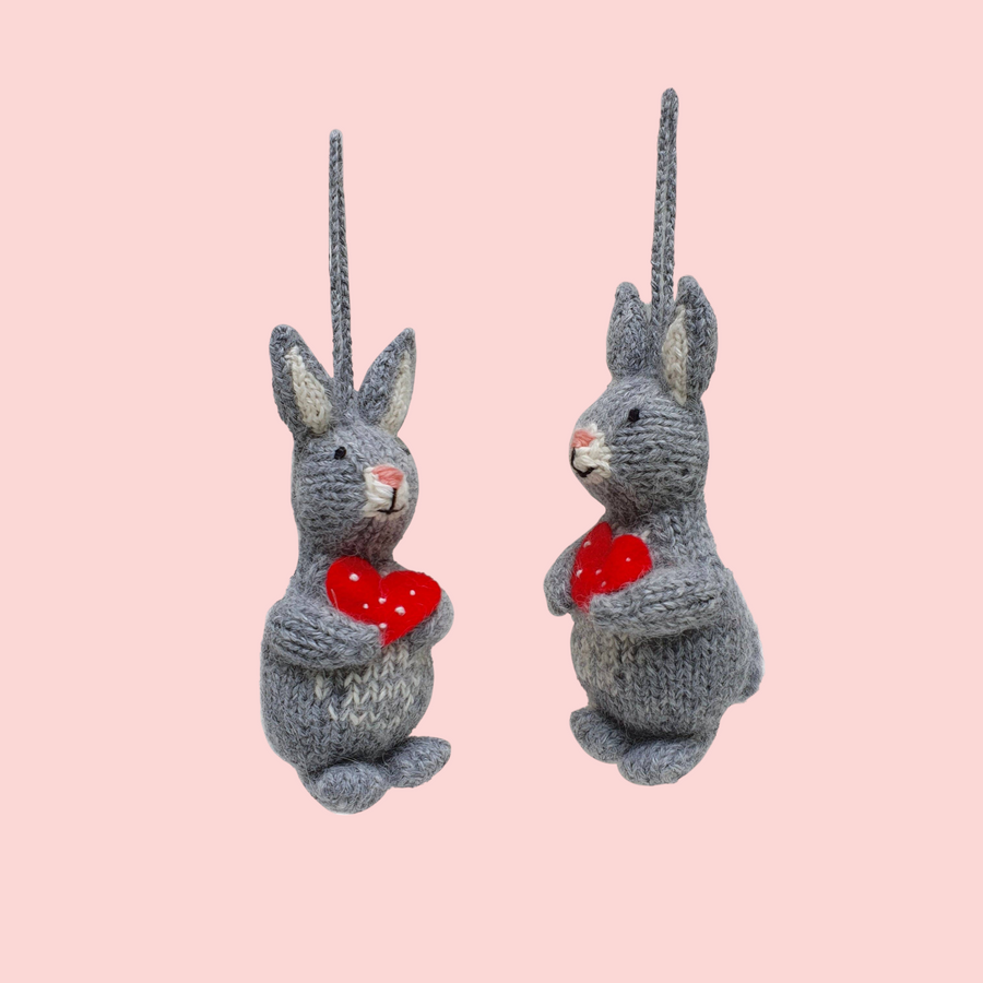 Valentine Bunny Ornaments