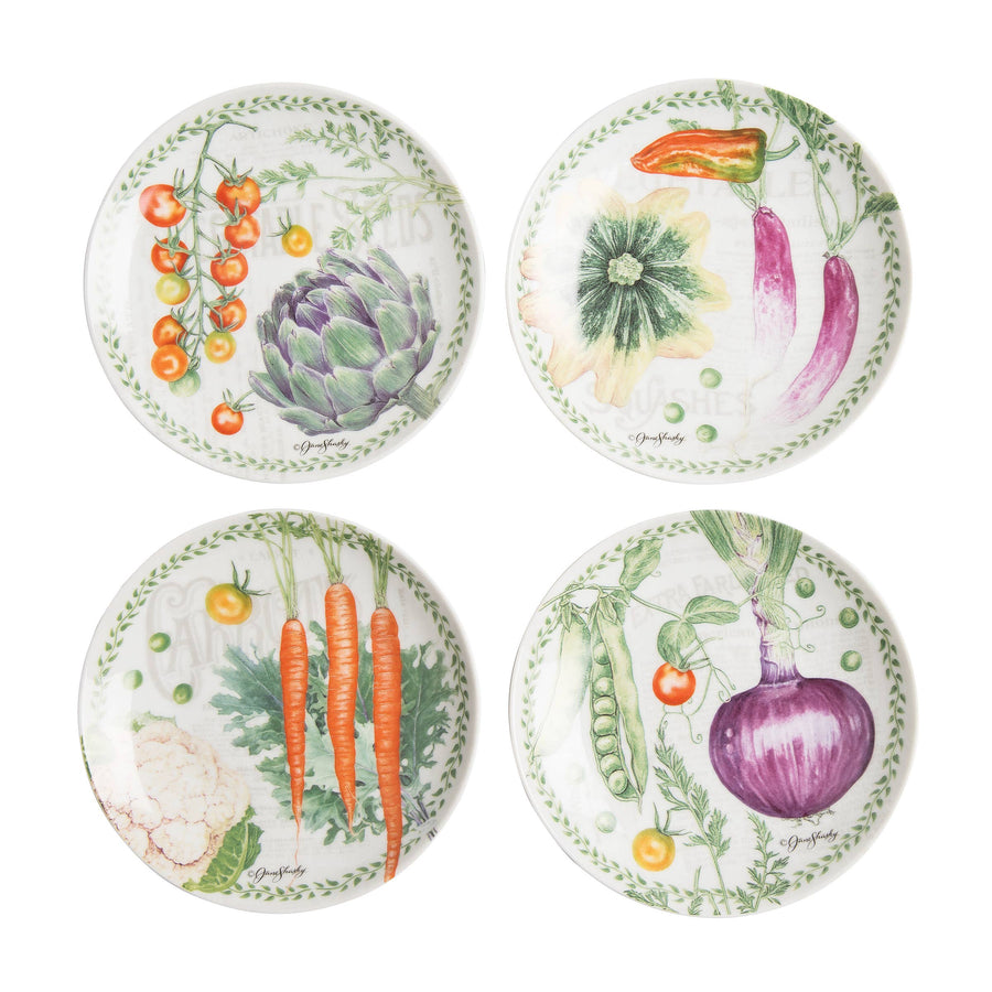 Vegetable Garden Hors d'oeuvres Plates (Set of 4)