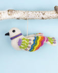 Bella Bird, White Ornament