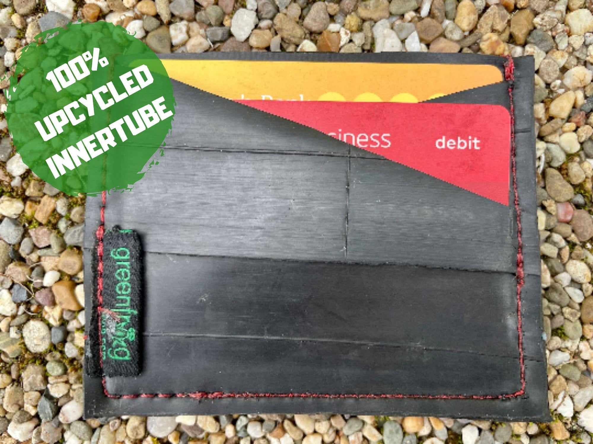 Upcycled Bicycle Innertube 4 Card Slot Wallet