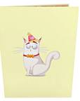 3D Pop-up Card  - Funny Cat Birthday (First Class Forever stamp included)