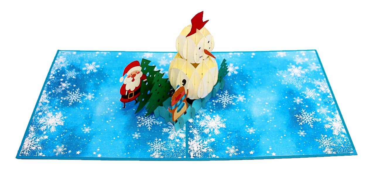3D Pop-up Card - Snowman (First Class Forever stamp included)