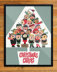 Mid-Mod Print - Christmas Carolers Holiday