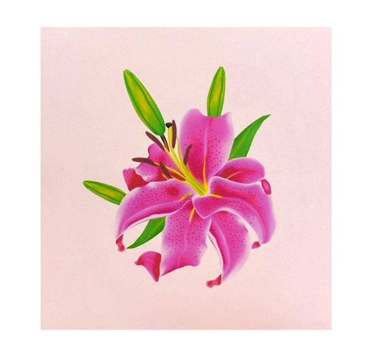 Pop Up Greeting Card - Lily Bloom