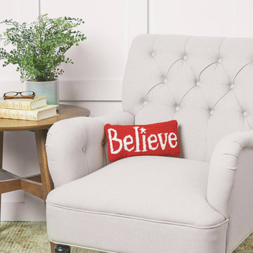 Believe Star Throw Pillow