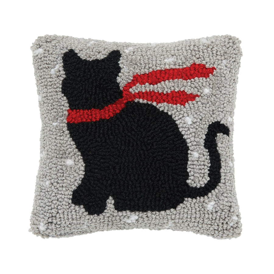 Winter Cat Throw Pillow