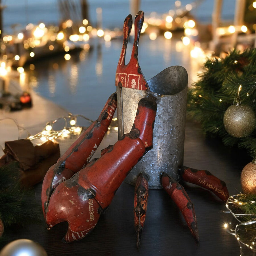 Recycled Metal Lobster Wine Cooler