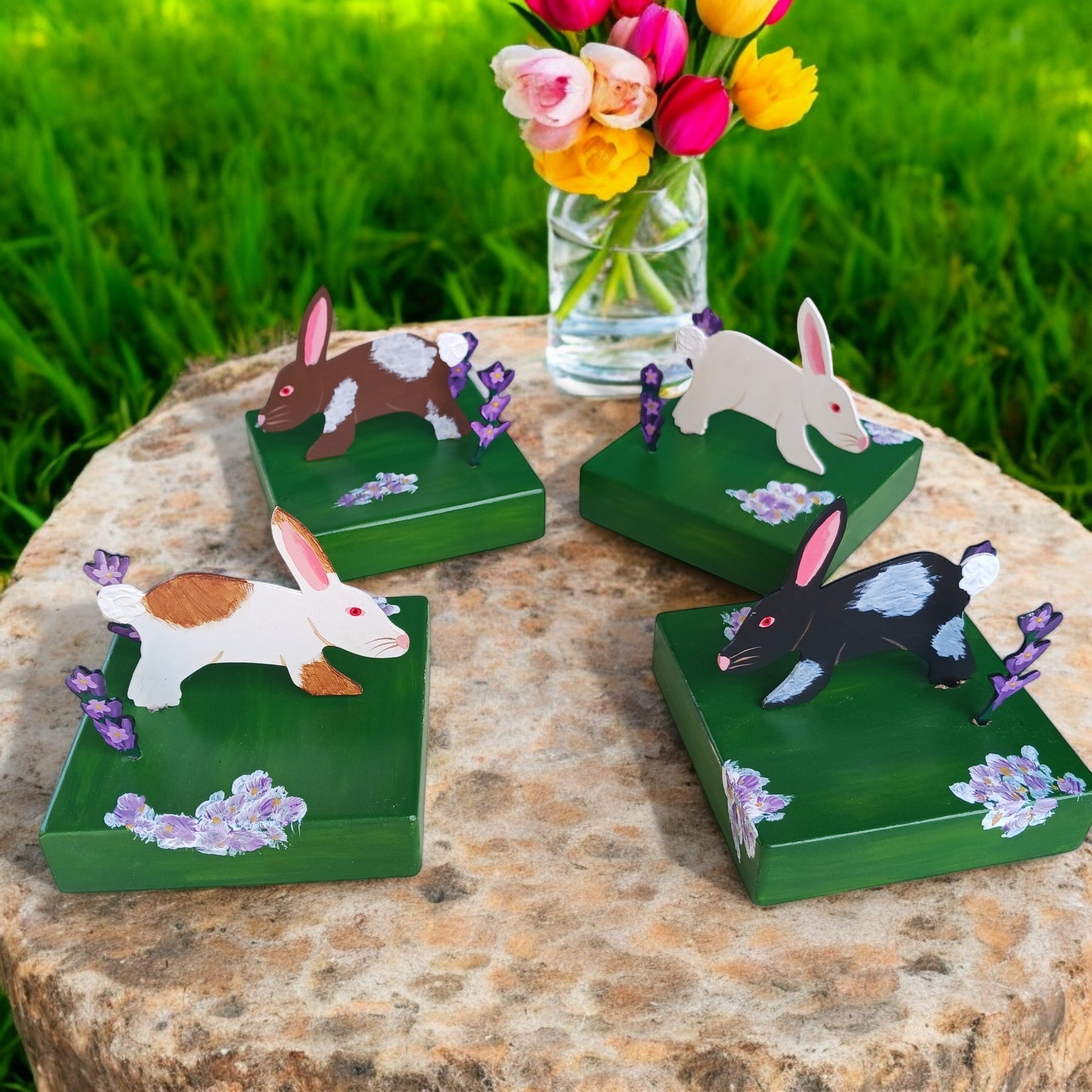 Field of Flower Bunny Table Topper