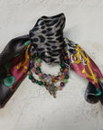 Laura Thomas Cluster Bracelets and Scarf combo- Malachite Fairy