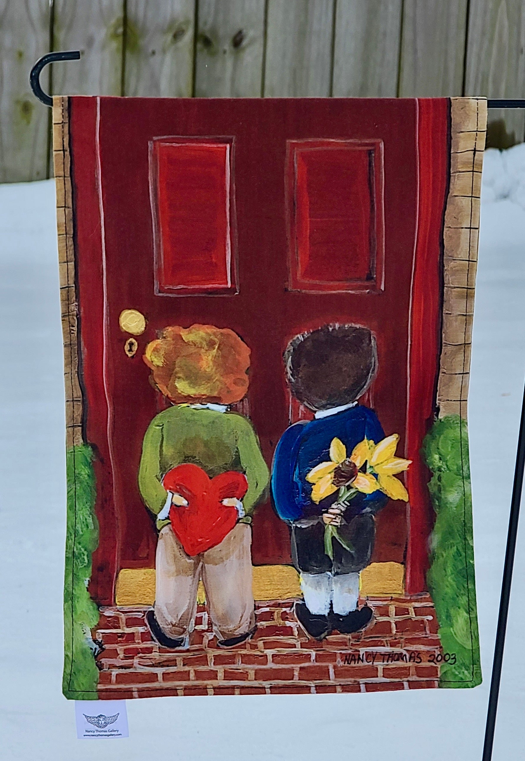 Garden Flags - Knock Knock!
