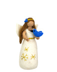 Bluebird Happiness Angel Ornament