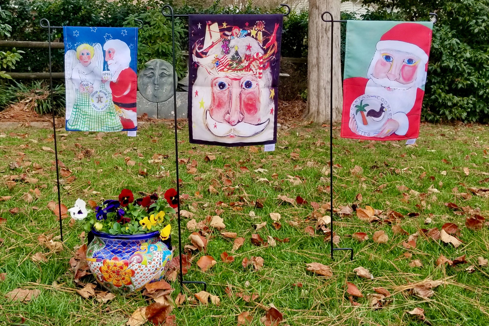 Garden Flags - Santa Cookies
