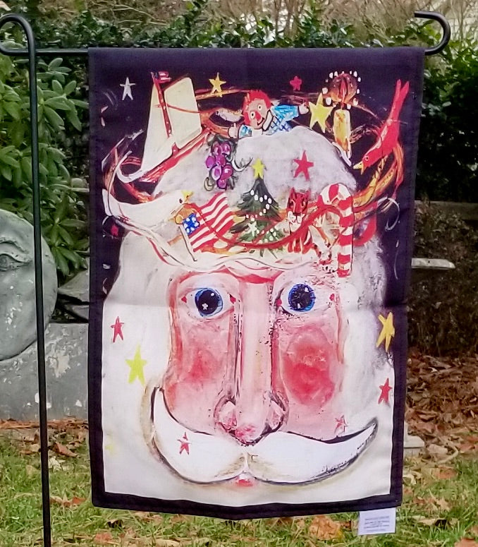 Garden Flags - Sugarplum Santa