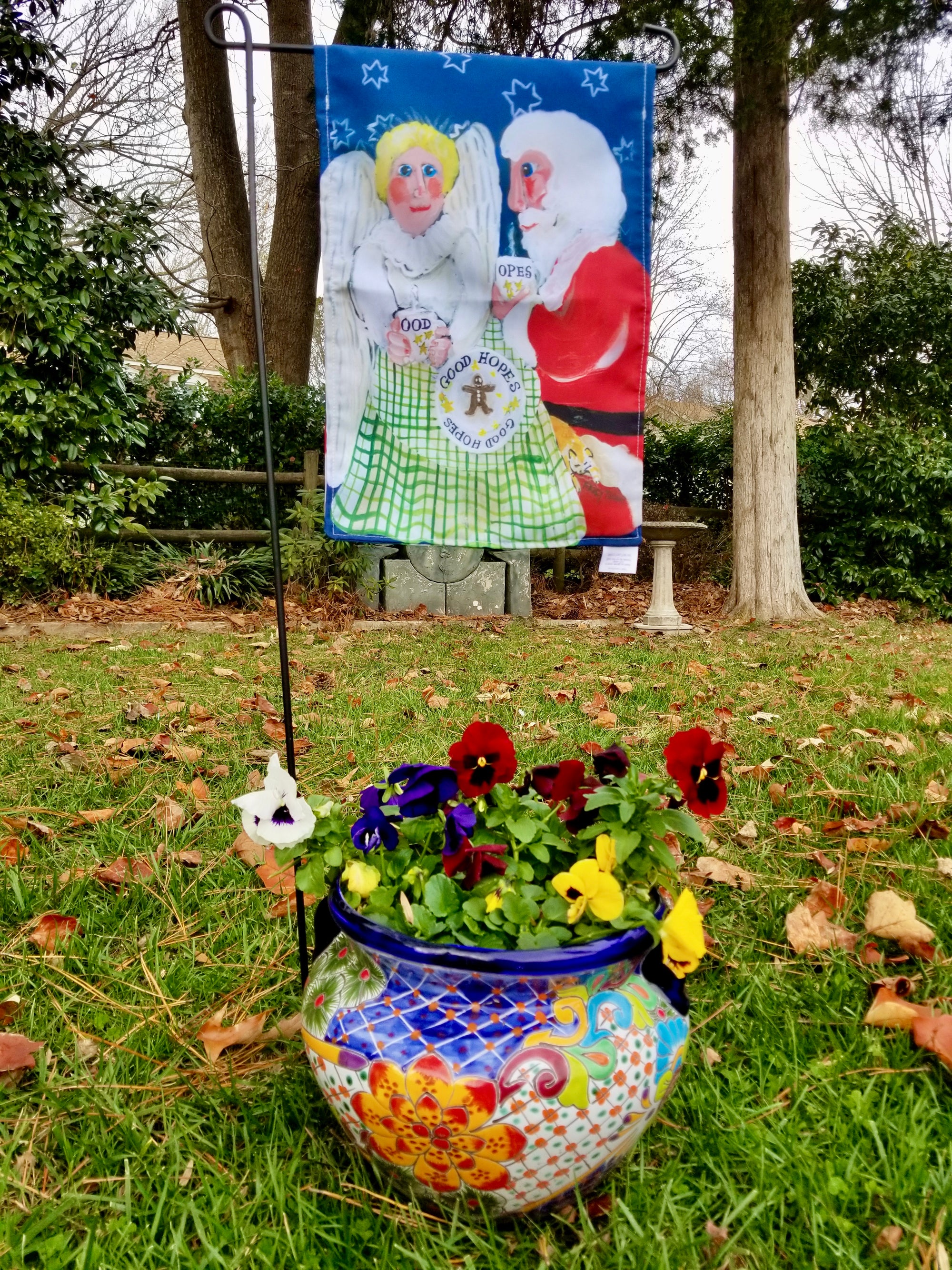 Garden Flags - Sugarplum Santa