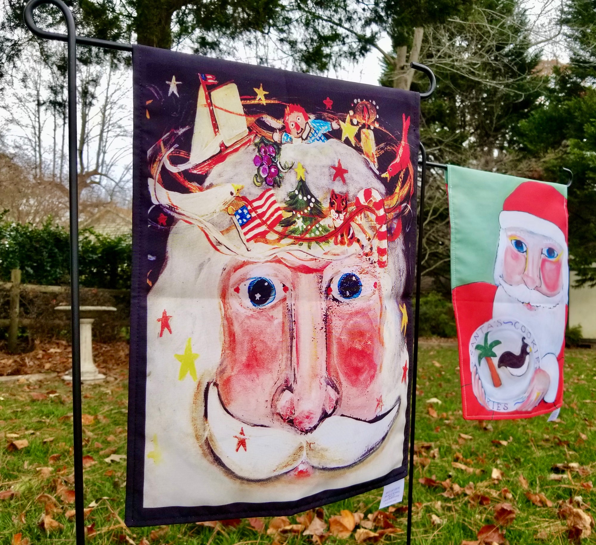 Garden Flags - Sugarplum Santa