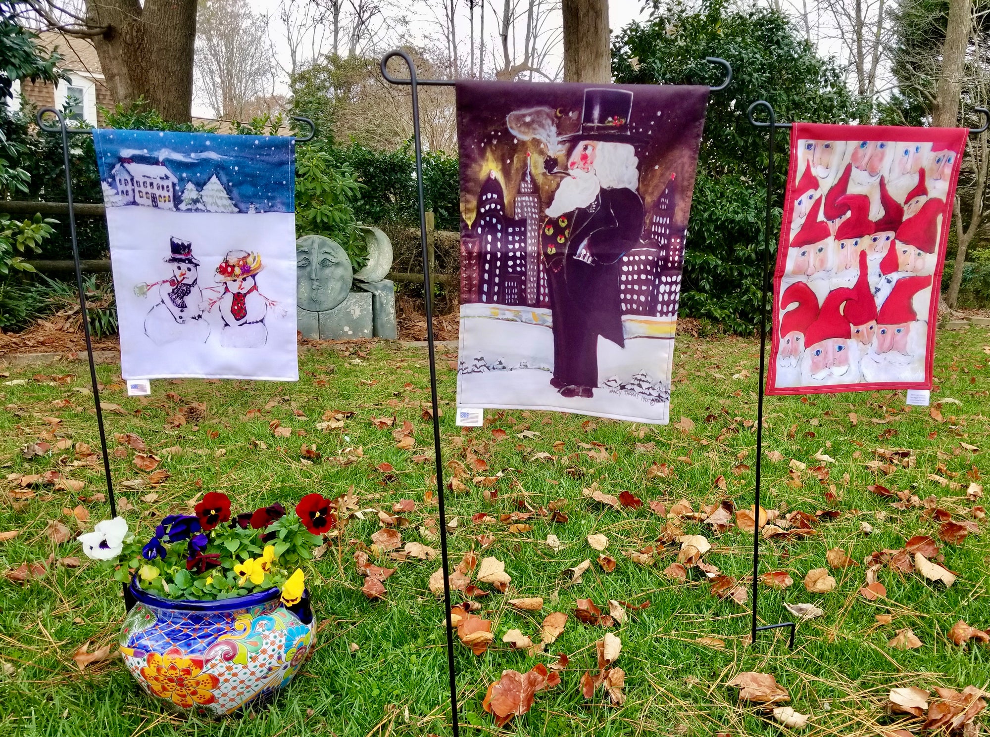 Garden Flags - Sugarplum Santa