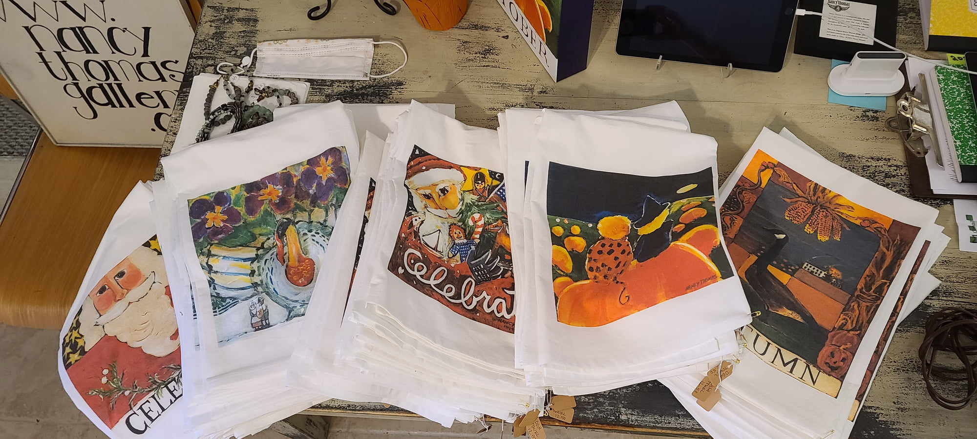 NANCY THOMAS KITCHEN TEA TOWELS - Original Series Winter