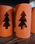 Red Clay Christmas Tree Luminary