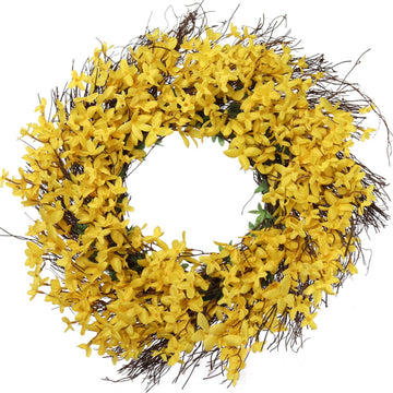 Artificial Forsythia Wreath