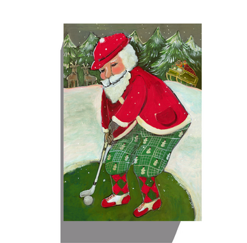 Available Now - Golfing Santa