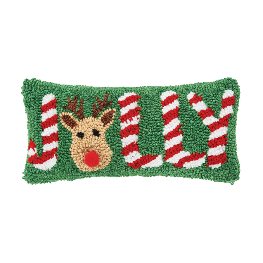 Christmas Jolly Deer Throw Pillow