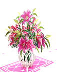 3D Pop-up Card  - Lily Vase (First Class Forever stamp included)