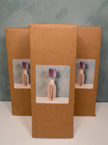 Book Flower with Vase-Paper Anniversary-Mothers Day Gift: Light Purple