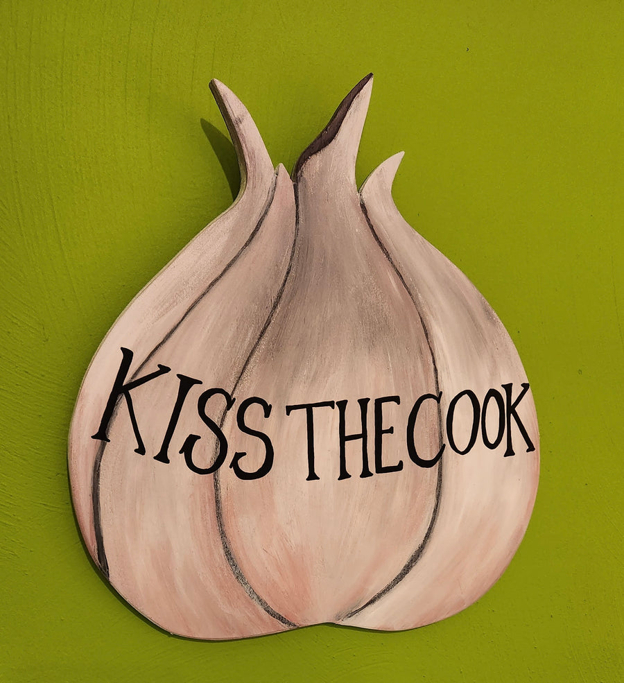 Hand-painted Garlic ~ Kiss the Cook