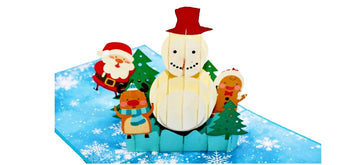 Greeting Card - Snowman 3D Pop Up Greeting Card