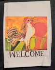 NANCY THOMAS KITCHEN TEA TOWELS - Welcome Rooster