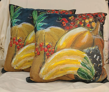 NANCY THOMAS PILLOWS - Gourds and Bittersweet