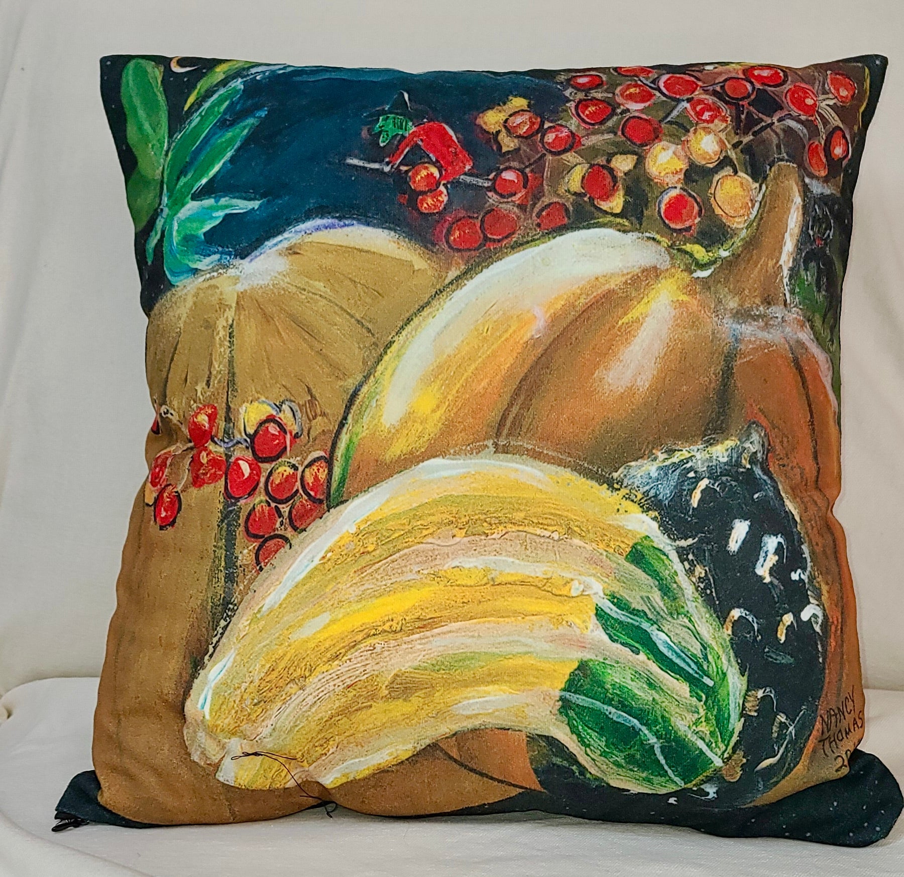 NANCY THOMAS PILLOWS - Gourds and Bittersweet