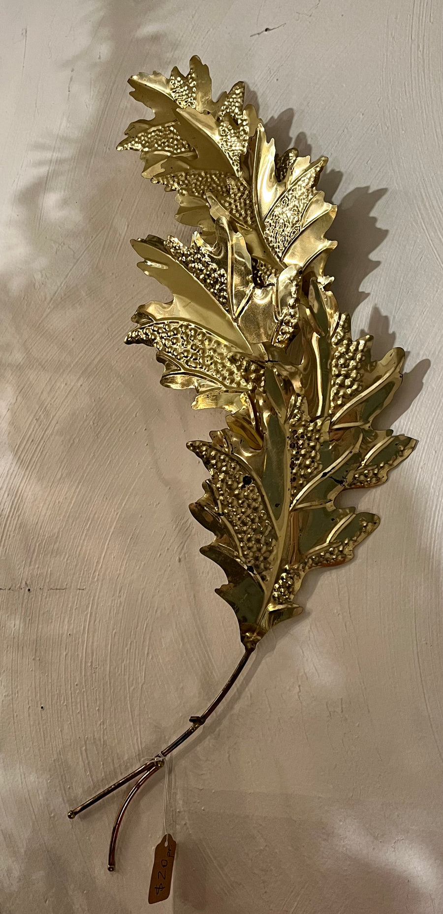Vintage Brass Leaves Wall Decor