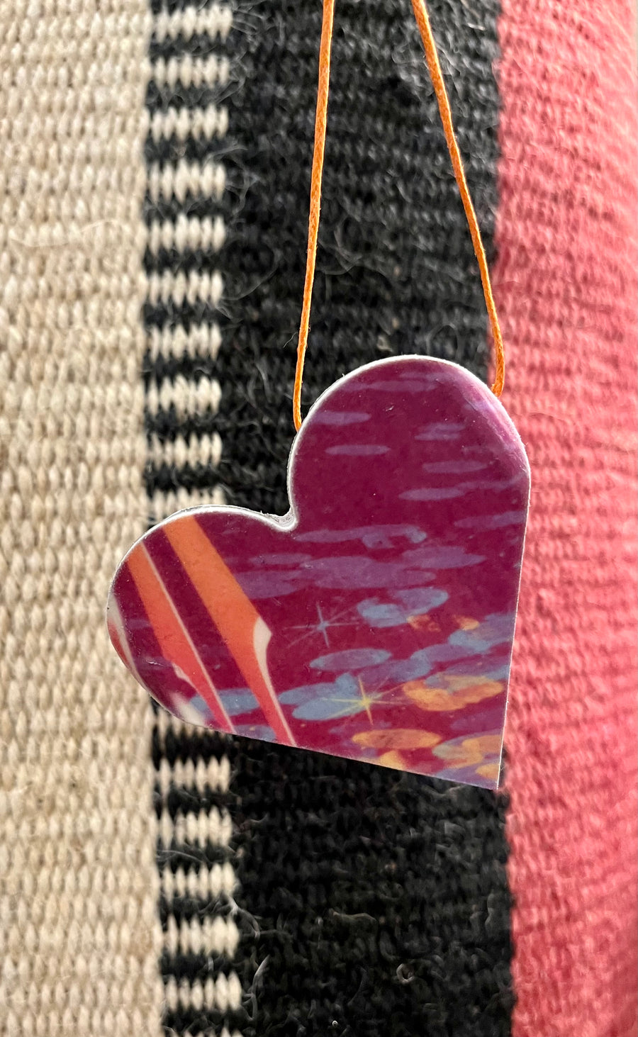 Upcycled Ski Heart - Multicolor Edition - 4 different ones