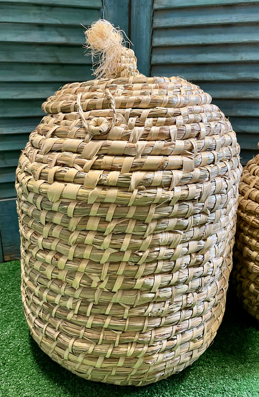 Oval Seagrass Basket with Lid