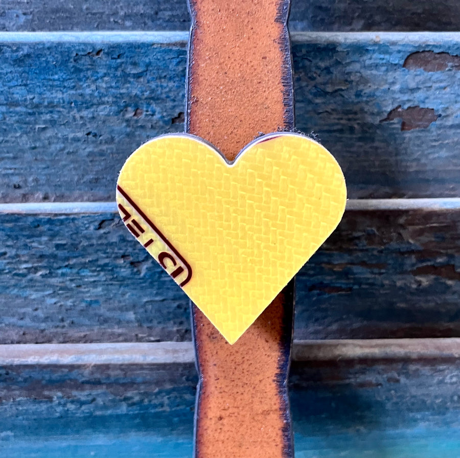 Upcycled Ski Heart Magnets ~ Many colors to choose from