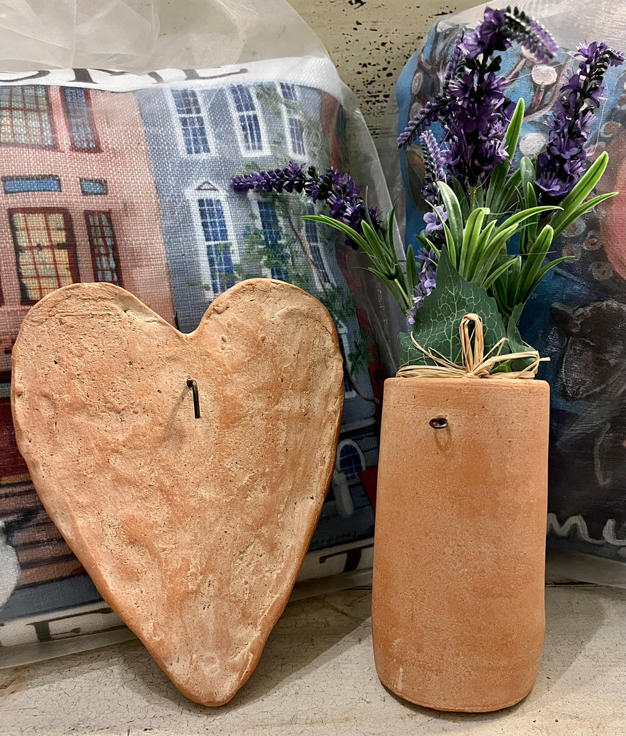 Clay Heart Vases