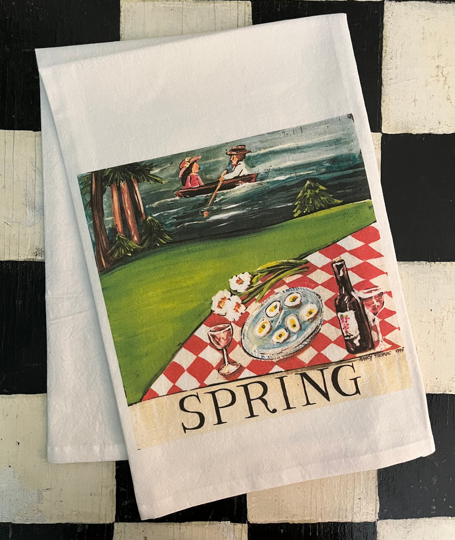 NANCY THOMAS KITCHEN TEA TOWELS - Original Seasons - Spring