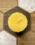 Handmade Beeswax Christmas Flower Candle