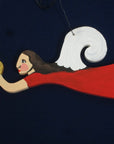 Nancy Thomas Flying Angel with Heart Ornament