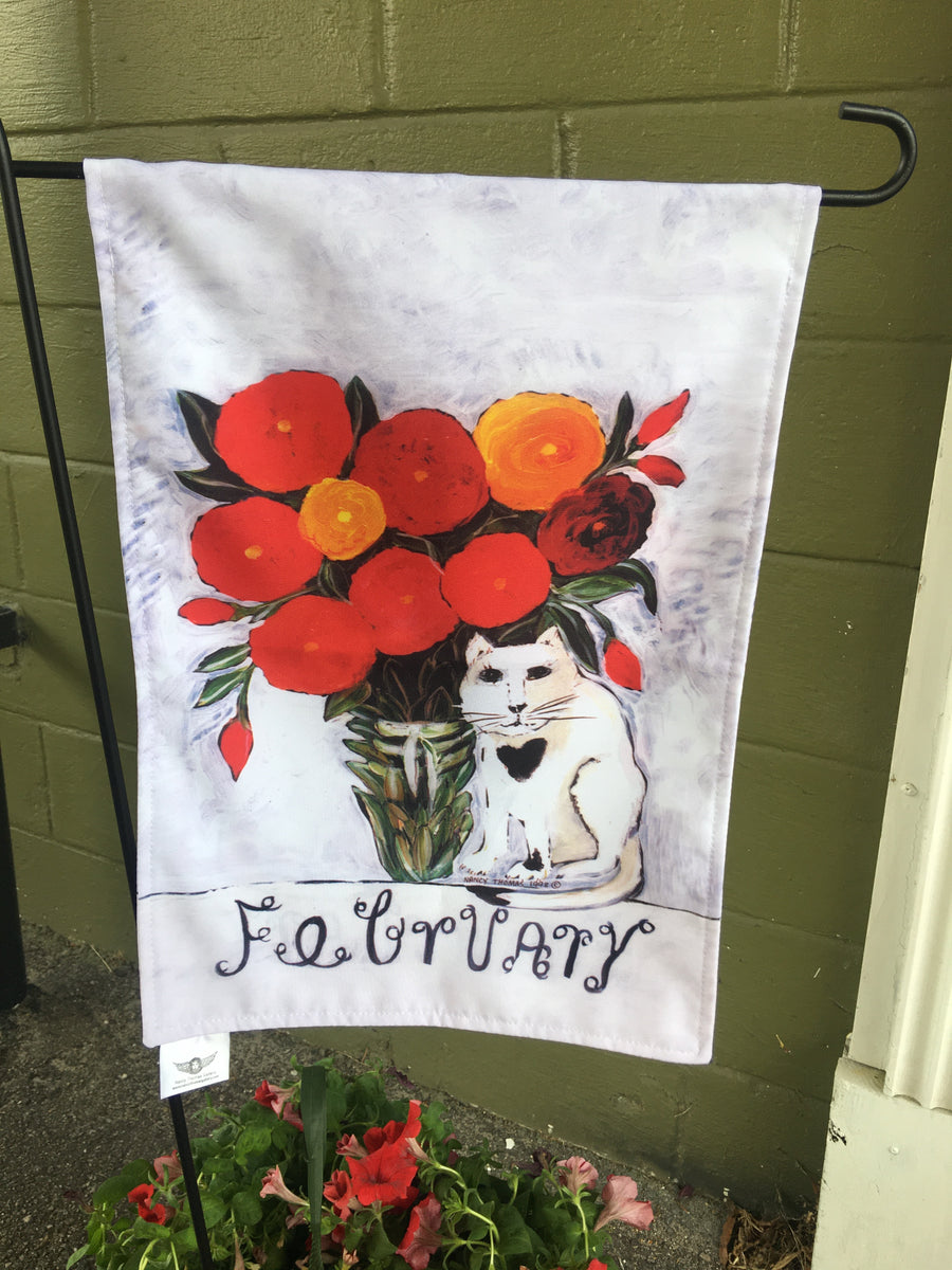 Garden Flags - FEBRUARY NATURE SERIES - CAT