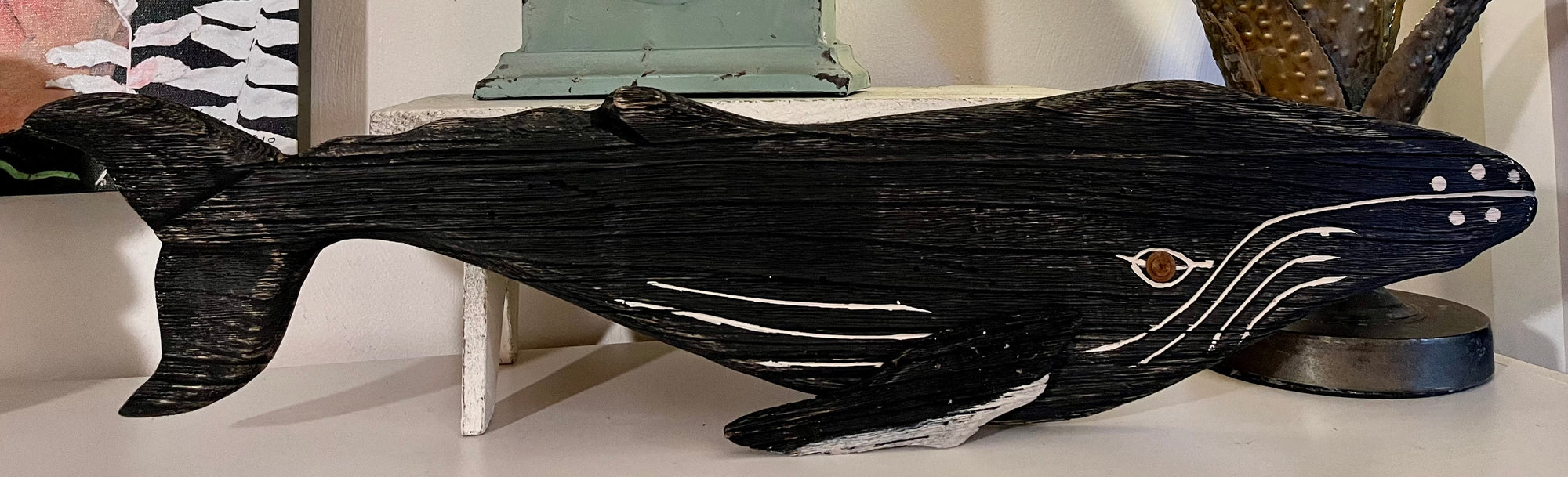 Wooden Whale Wall Art
