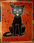 Mid-Mod Print - Vintage Halloween Cat