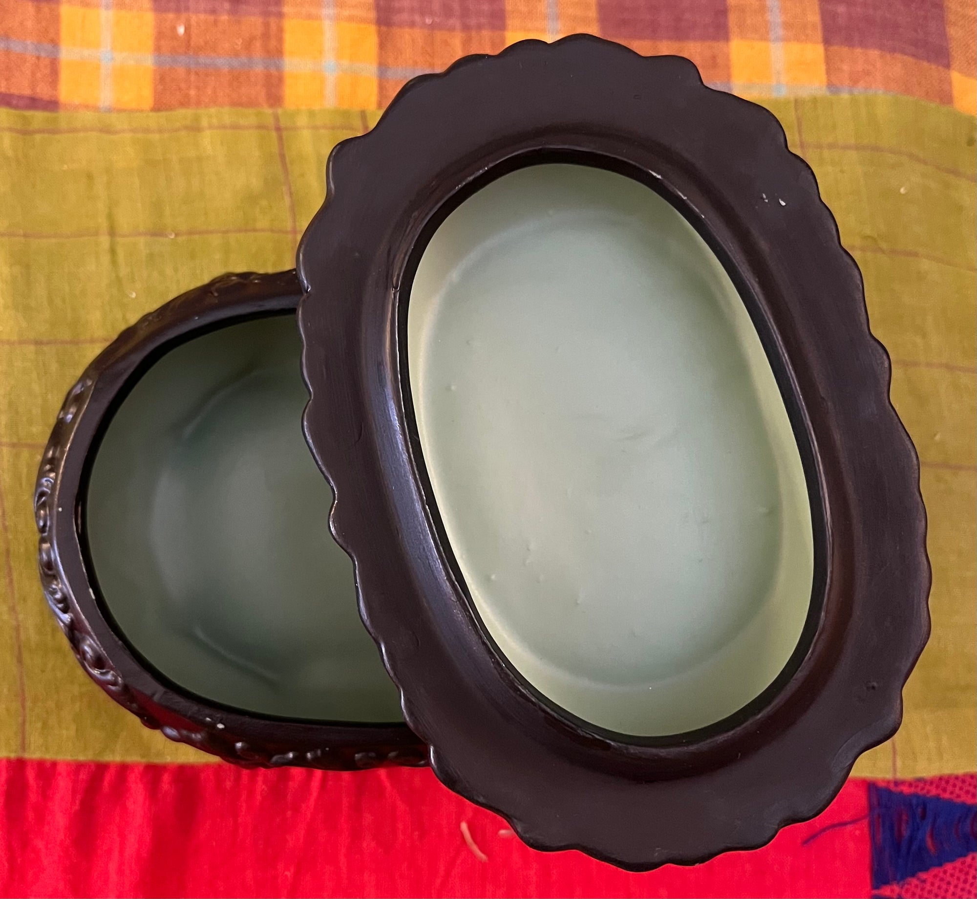 Black and White Cameo Trinket Box
