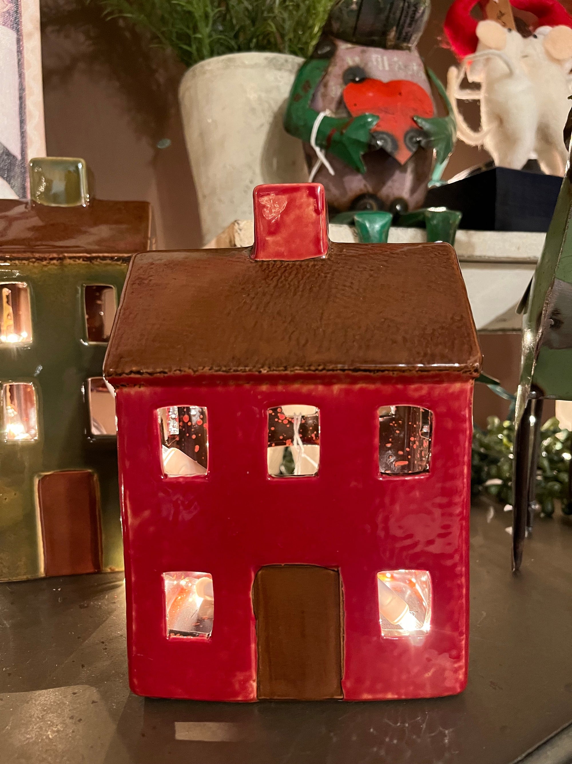 Ceramic Village Luminary - Red House