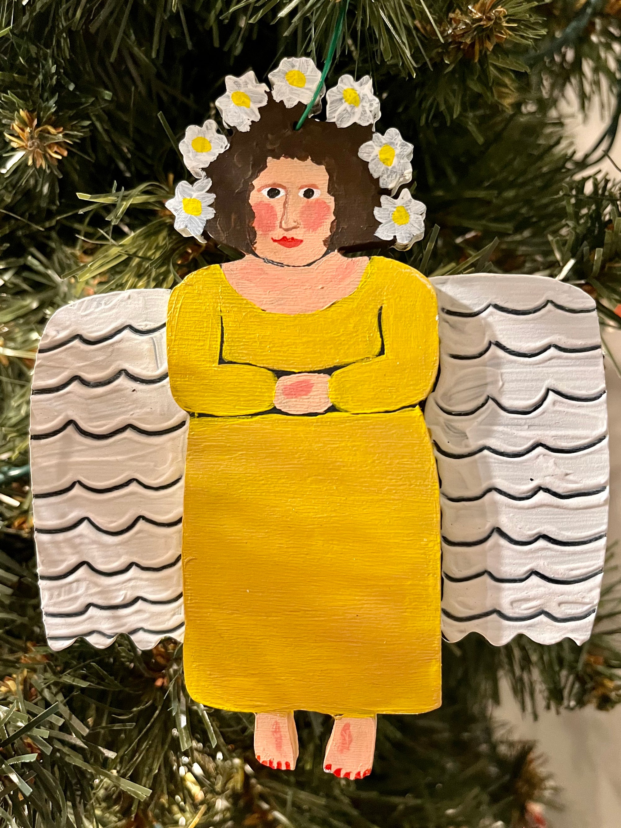 Hand Painted Angel - Yellow Dress